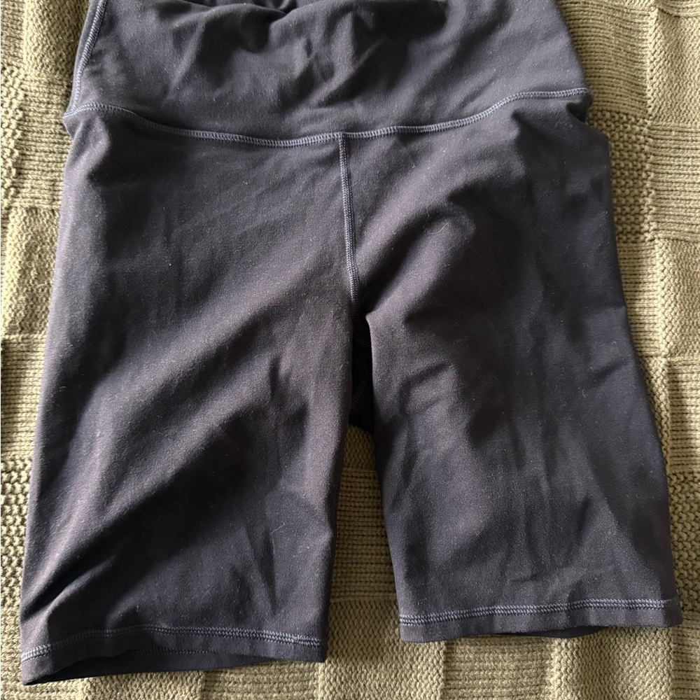 Fabletics Black High-Rise Bike Shorts
